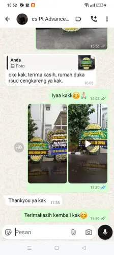 Testimonial Papan Bunga Pernikahan sumedang