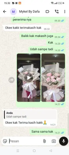 Testimonial Buket Bunga sumedang