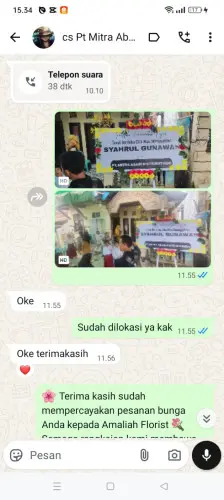 Testimonial Papan Bunga sumedang