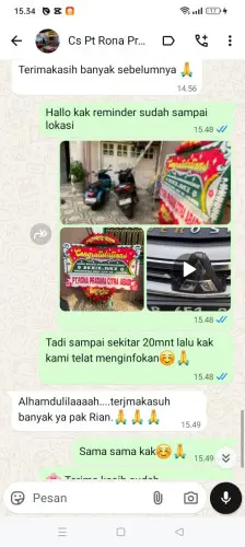 Testimonial Papan Bunga sumedang